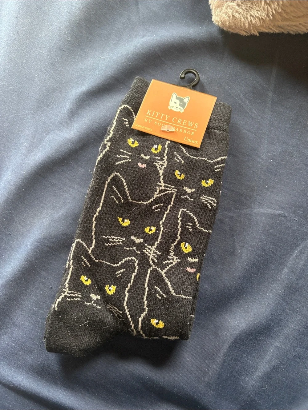 Black Cat Pattern Pet Socks - Black